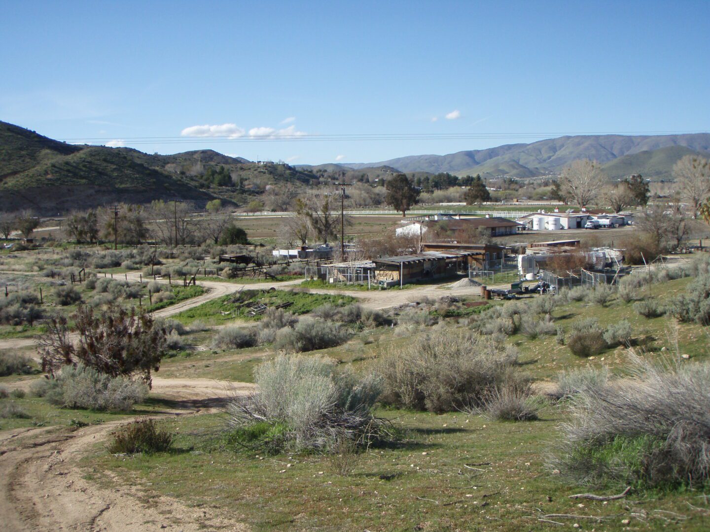 A view of the town from across the road.