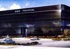 A rendering of the sbe financial building.